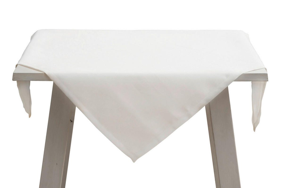 TISCHDECKE 85/85 cm  - Weiß, Basics, Textil (85/85cm)