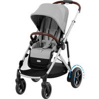 KINDERWAGEN EGAZELLE S  - Silberfarben/Grau, Design, Kunststoff/Metall (94.5-107,5/66/100cm) - cybex GOLD