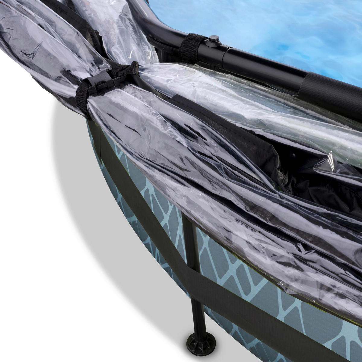 EXIT POOL STONE 244X76 244/76 cm  - Grau, KONVENTIONELL, Metall (244/76cm) - EXIT Toys