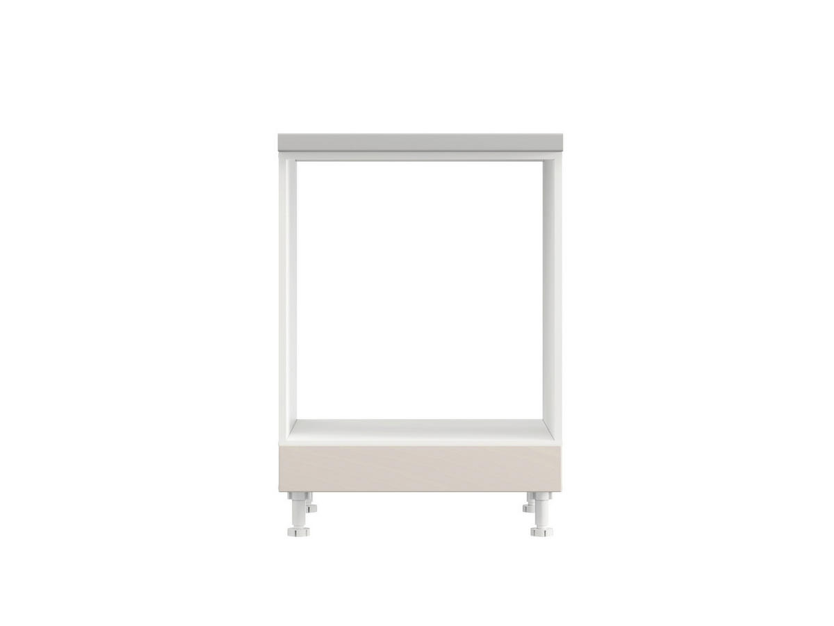 KONYHAI ALSÓSZEKRÉNY - homokszínű/fehér, Basics, faalapú anyag (60/82/56,2cm) - Carryhome