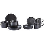 KOMBISERVICE Salerno 16-teilig  - Schwarz, Trend, Keramik - Novel