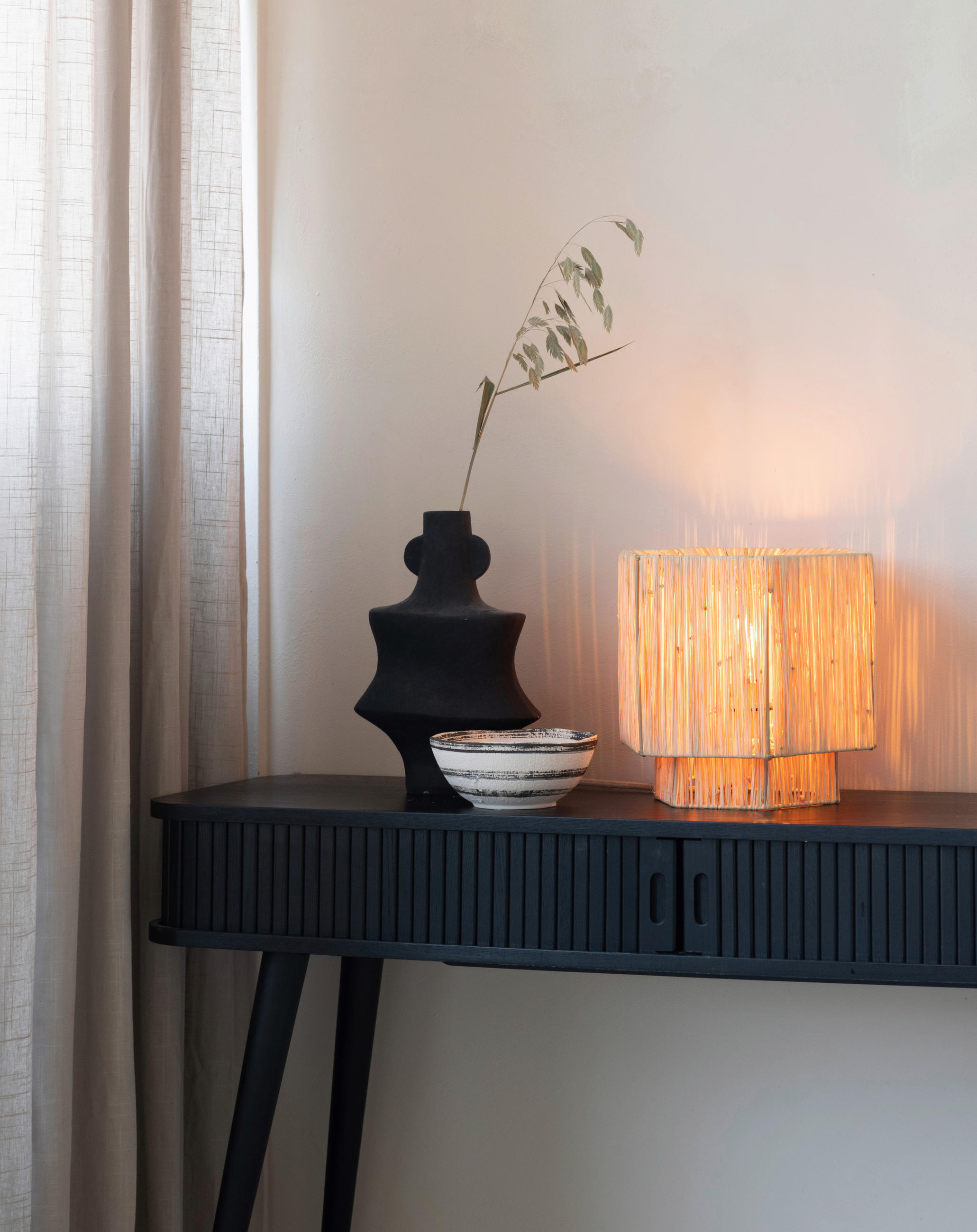 BORDSLAMPA Good & Mojo 27/27/26 cm   - naturfärgad, Basics, naturmaterial (27/27/26cm) - Good & Mojo