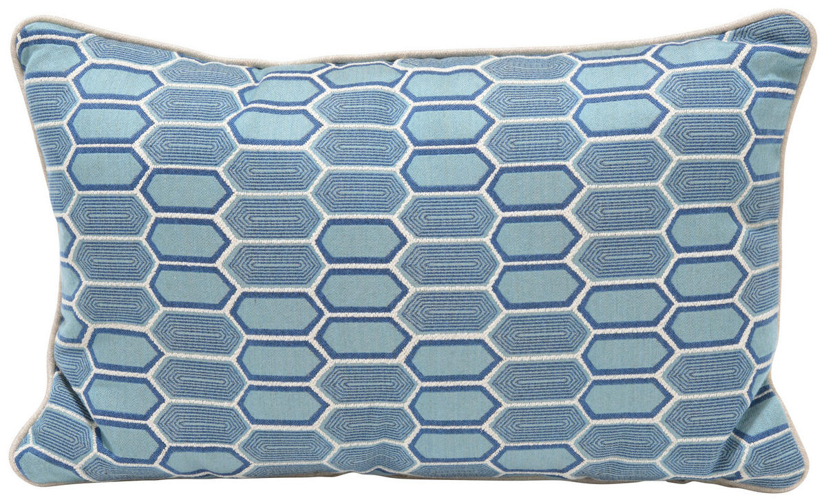 2,5-SITZER Flachgewebe Hellgrau, Dunkelgrau, Teakfarben  - Blau/Dunkelgrau, Design, Holz/Textil (161/75,5/82cm) - Modante