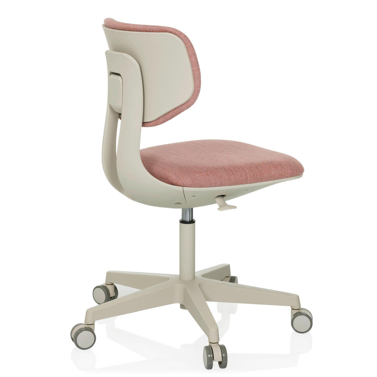 OTOČNÁ ŽIDLE PRO MLÁDEŽ, struktura, růžová - růžová/šedobílá, Moderní, textil/plast (51/72 - 87/51cm) - MID.YOU