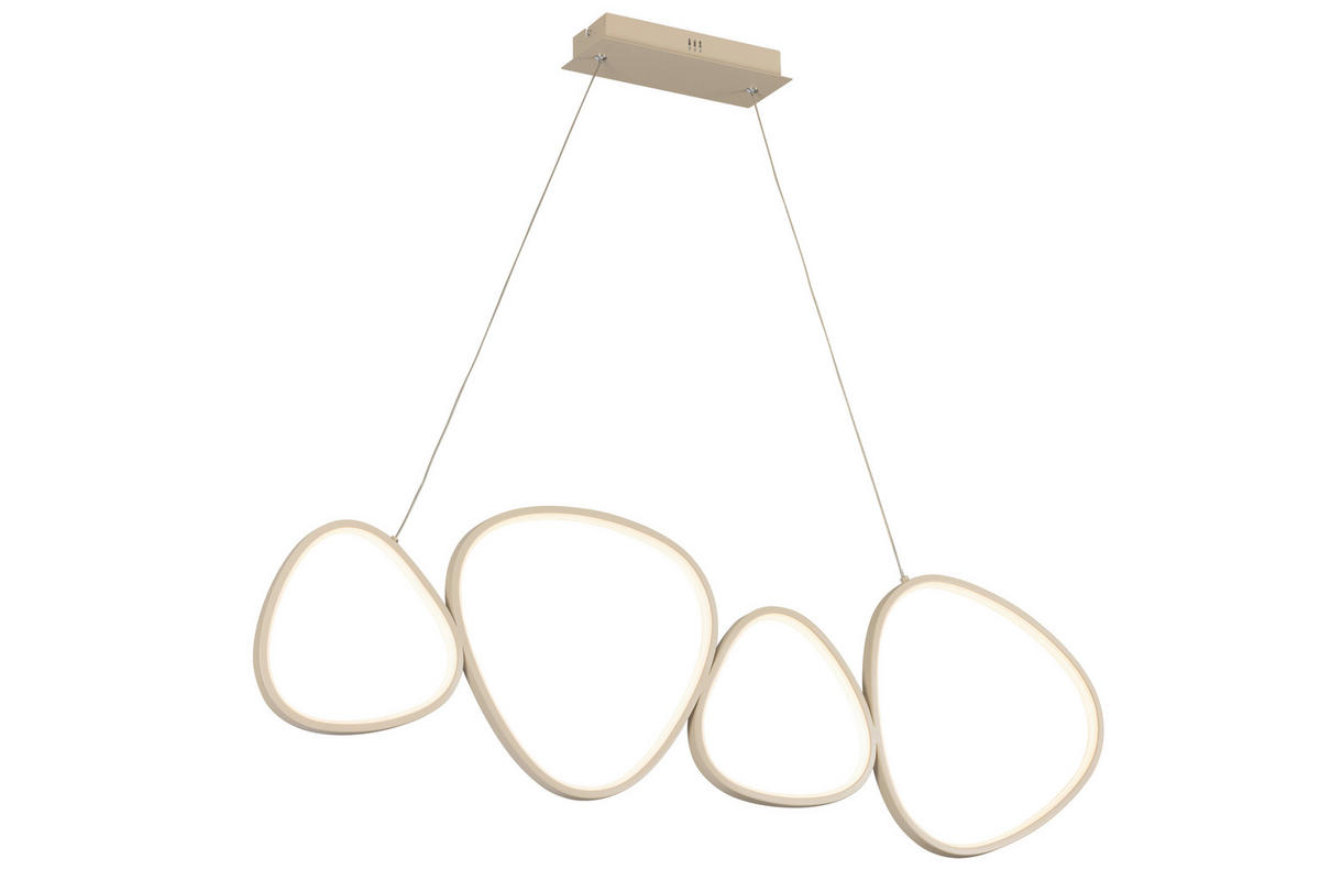 LED-HÄNGELEUCHTE Acrux 104/10/150 cm   - Sandfarben, Design, Kunststoff/Metall (104/10/150cm) - Novel