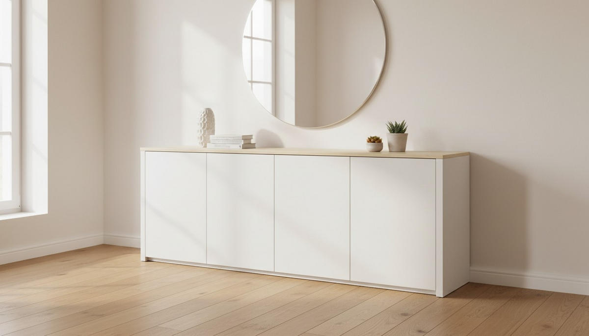 LOWBOARD  168/60/40 cm  - Kaschmir/Eichefarben, Design, Holzwerkstoff/Kunststoff (168/60/40cm) - Germania