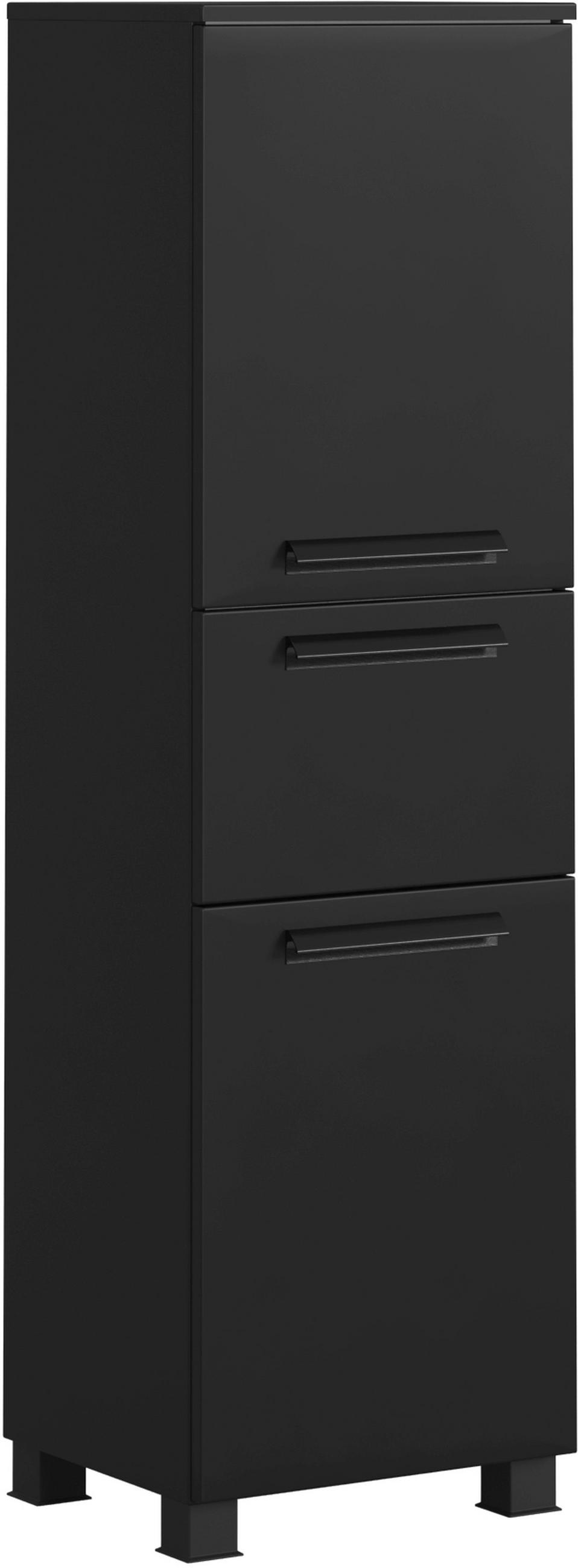Xora Midischrank Vannes Schwarz 40x130x35 cm