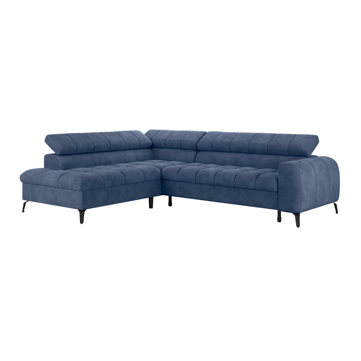 ECKSOFA in Blau  - Blau/Schwarz, Trend, Kunststoff/Textil (203/261cm) - Livetastic