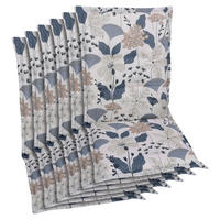 SESSELAUFLAGENSET Floral  - Blau/Beige, Design, Textil (50/6/108cm)