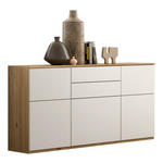 SIDEBOARD Weiß, Eichefarben  150/85/40 cm  - Eichefarben/Schwarz, KONVENTIONELL, Holzwerkstoff/Kunststoff (150/85/40cm) - Venda