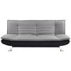SCHLAFSOFA  in Lederlook, Webstoff Grau, Schwarz, Edelstahlfarben  - Edelstahlfarben/Schwarz, Basics, Textil/Metall (190/90/102cm) - MID.YOU