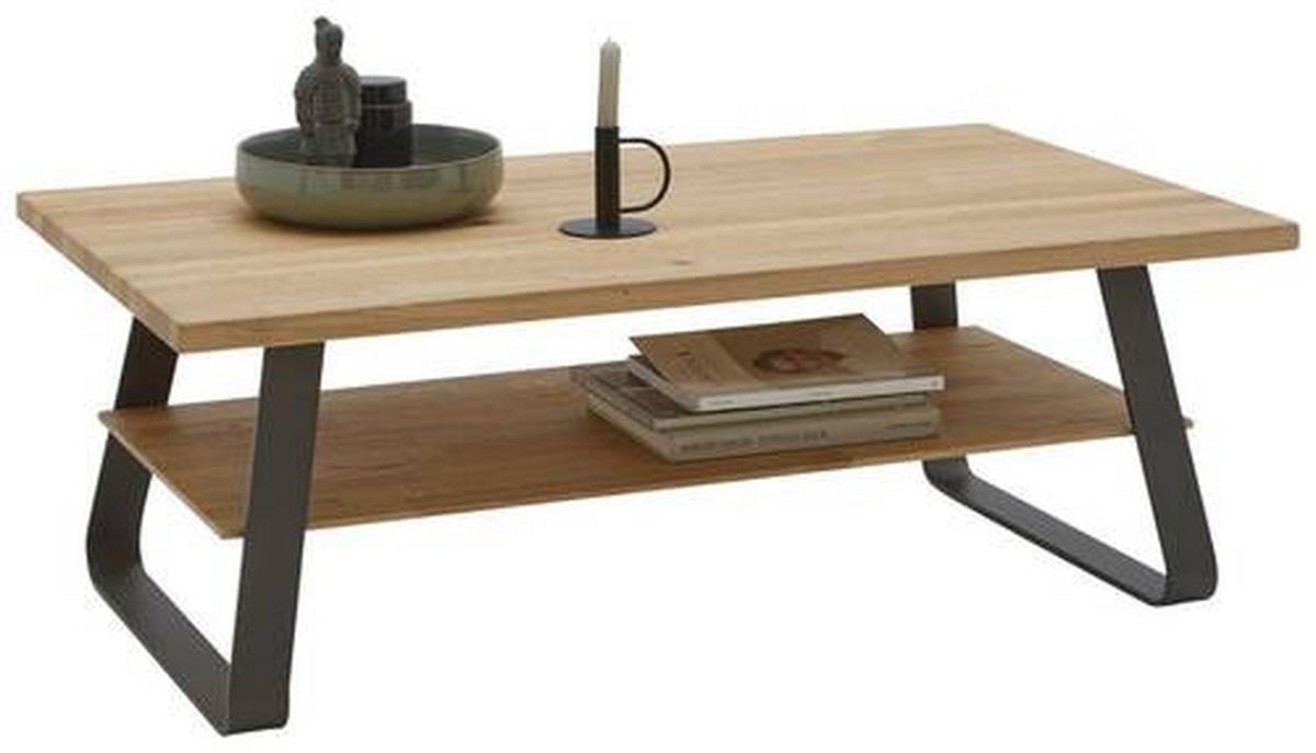COUCHTISCH in Holz, Metall 120/70/42,6 cm  - Wildeiche/Schwarz, Natur, Holz/Metall (120/70/42,6cm) - Valnatura