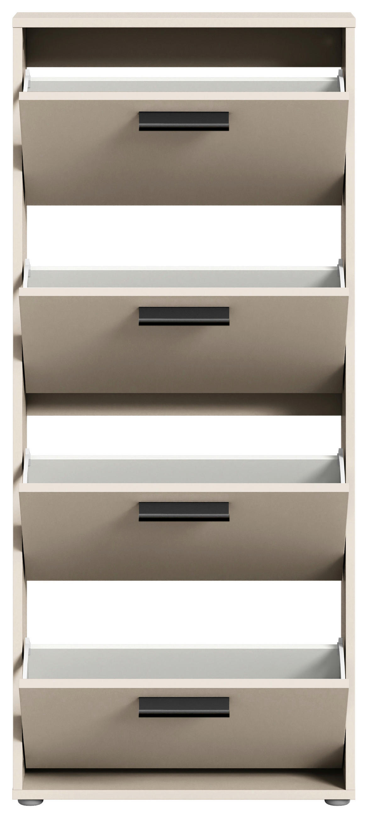 BILLENŐS CIPŐSSZEKRÉNY 59/136/17 cm  - kasmírszínű/fekete, Design, műanyag/faalapú anyag (59/136/17cm) - Carryhome