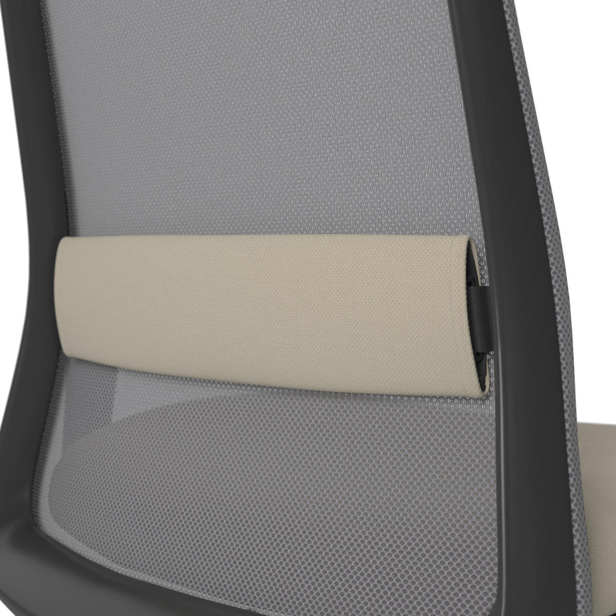 DREHSTUHL Grau, Schwarz, Beige  - Beige/Schwarz, MODERN, Kunststoff/Textil (70/103-115/70cm)