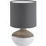 LAMPA STOLNÍ - šedá/bílá, Lifestyle, textil/keramika (32cm)