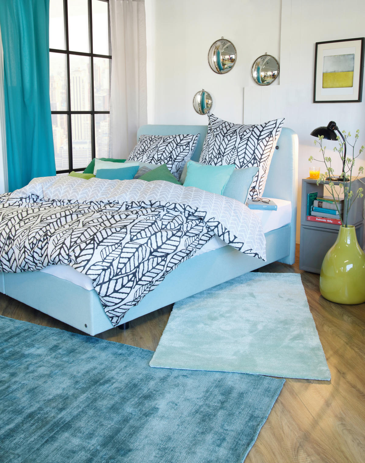 HANDWEBTEPPICH 50/80 cm Hellblau  - Hellblau, Basics, Textil (50/80cm) - Tom Tailor