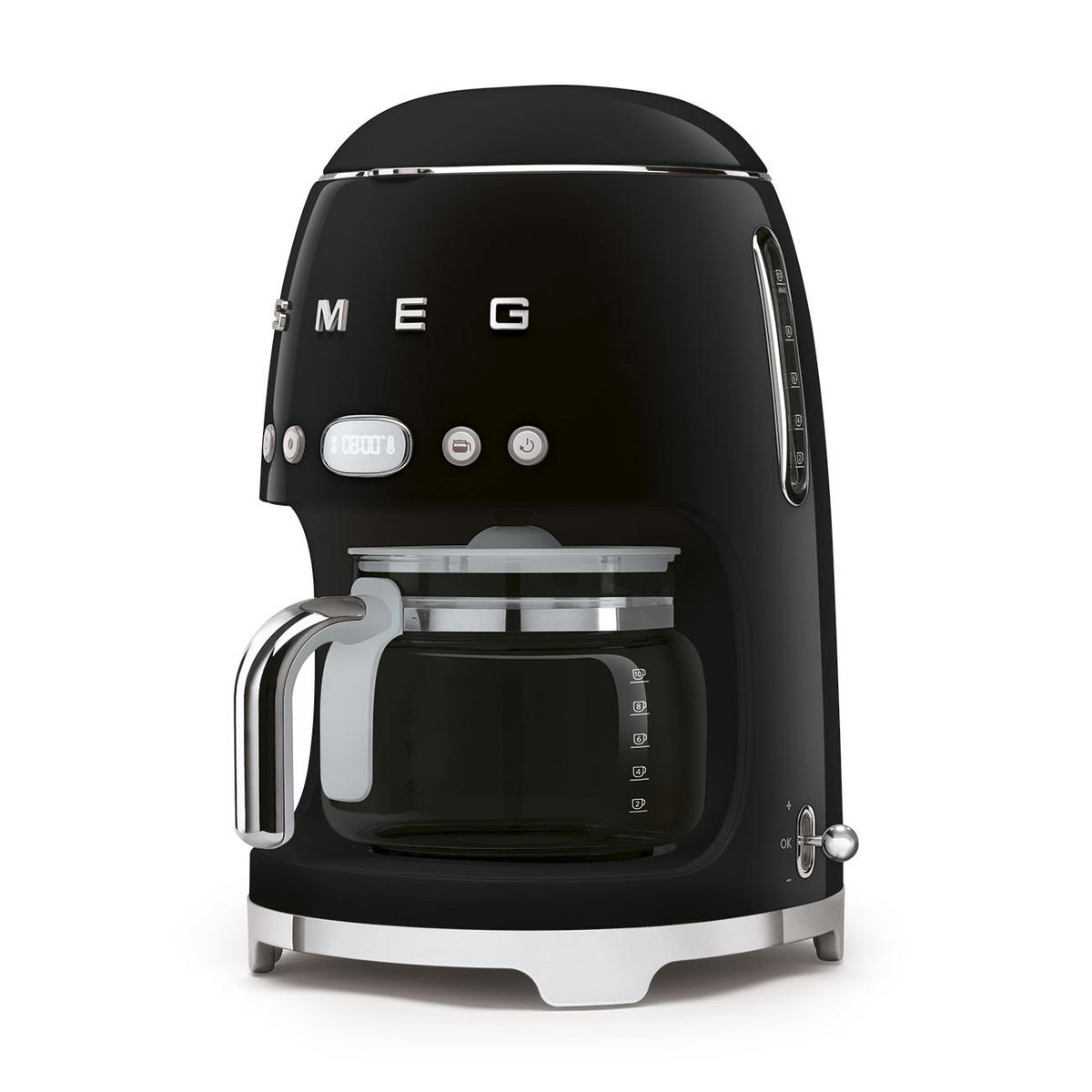 FILTERKAFFEEMASCHINE  - Schwarz, Basics, Glas/Metall (24,5/36,1/25,6cm) - SMEG