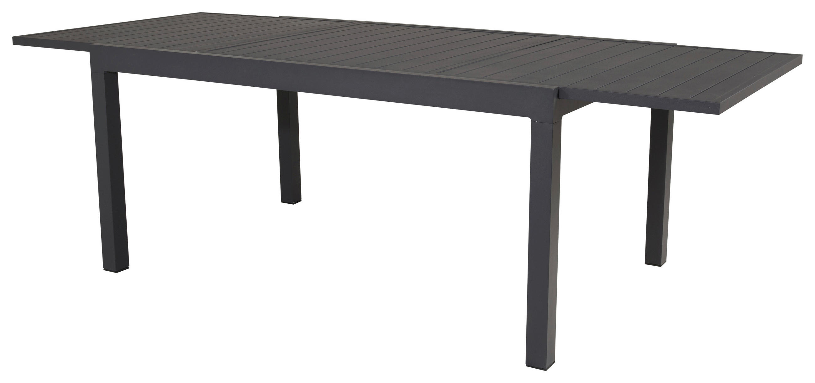 GARTENTISCH 160/100/75 cm Metall rechteckig  - Schwarz, KONVENTIONELL, Metall (160/100/75cm) - Gardenson