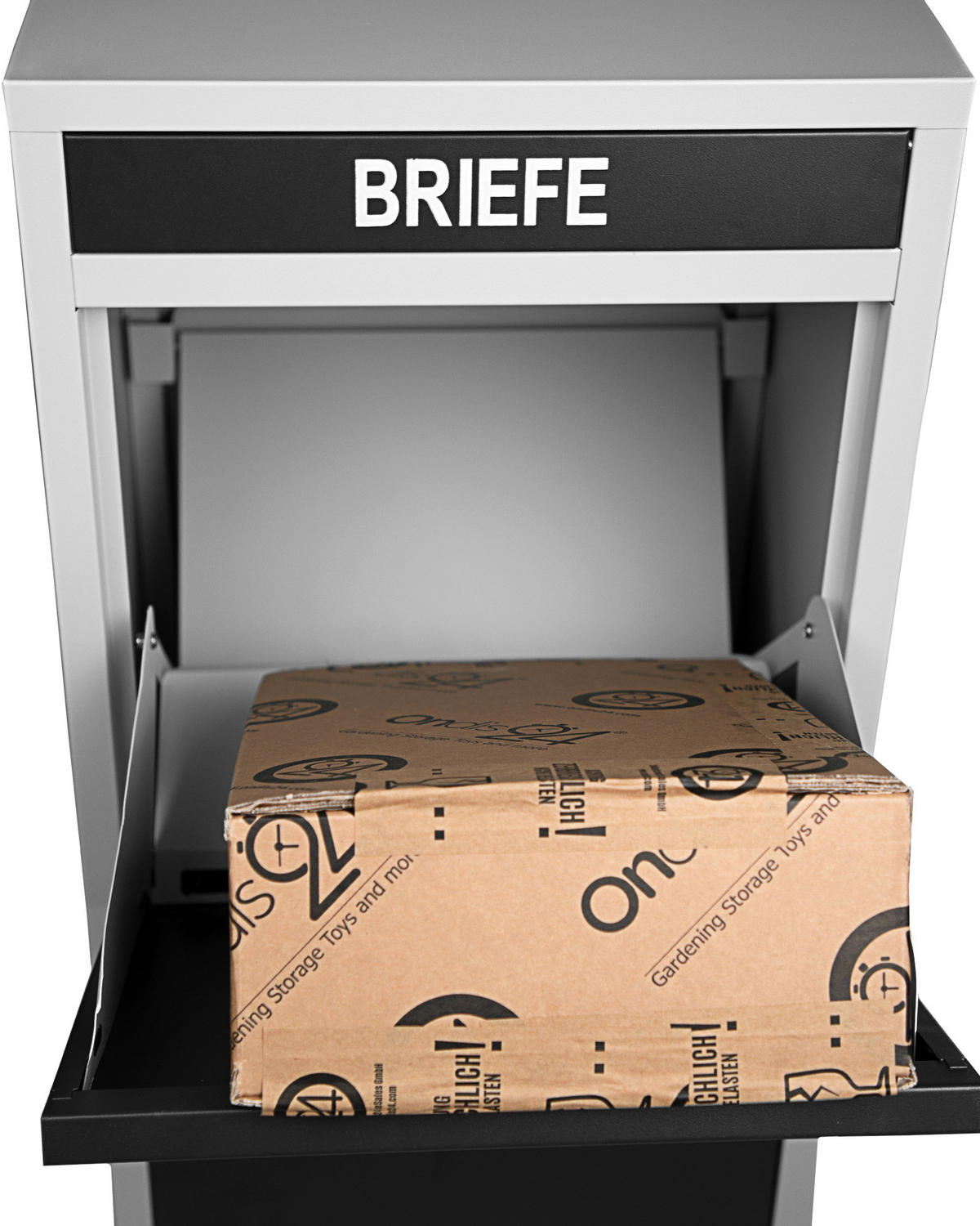 PAKETBOX Grau, Schwarz  - Schwarz/Grau, Basics, Metall (41/103/38cm) - Ambia Garden