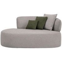 RÉCAMIERE in Chenille Grün, Greige  - Greige/Schwarz, MODERN, Kunststoff/Textil (166/86/105cm) - Hom`in