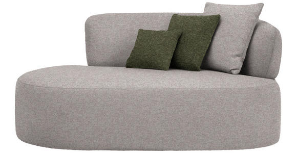 RÉCAMIERE  in Chenille Grün, Greige  - Greige/Schwarz, MODERN, Kunststoff/Textil (166/86/105cm) - Hom`in