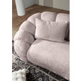 BIGSOFA in Chenille Rosa  - Schwarz/Rosa, KONVENTIONELL, Kunststoff/Textil (248/78/112cm) - Carryhome