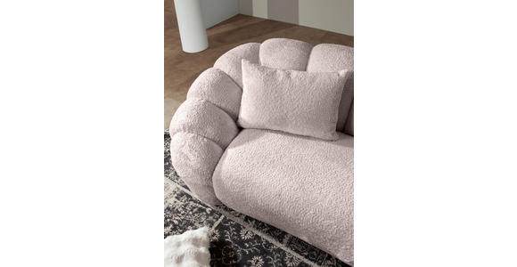 BIGSOFA in Chenille Rosa  - Schwarz/Rosa, KONVENTIONELL, Kunststoff/Textil (248/78/112cm) - Carryhome