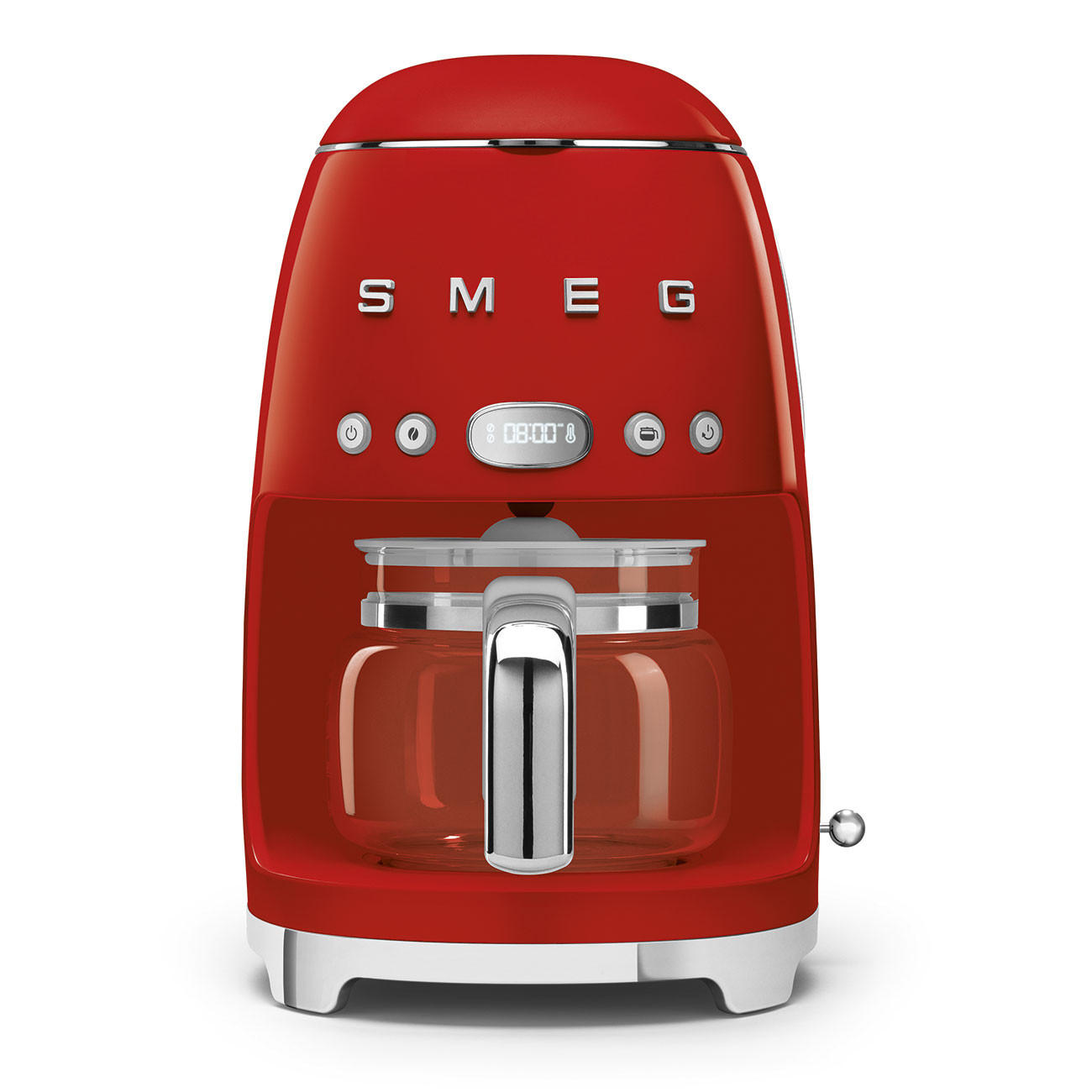 FILTERKAFFEEMASCHINE  - Rot, Basics, Glas/Metall (24,5/36,1/25,6cm) - SMEG