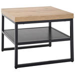COUCHTISCH 50/50/40 cm quadratisch Naturfarben, Schwarz  - Schwarz/Naturfarben, Basics, Holzwerkstoff/Metall (50/50/40cm) - Carryhome