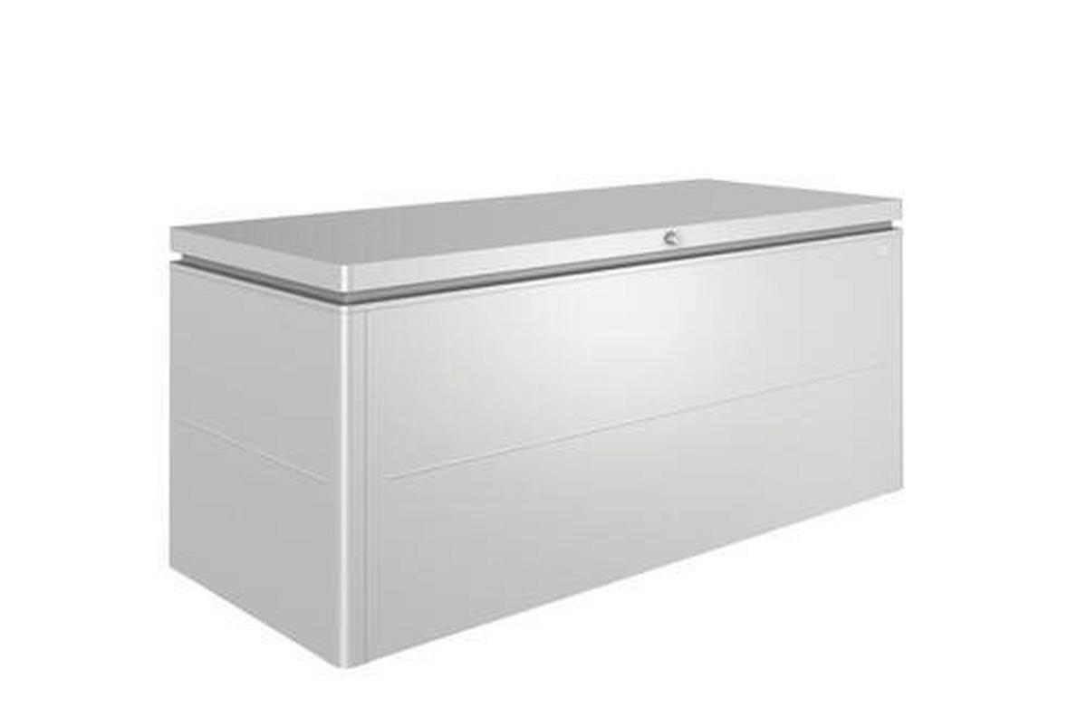 KISSENBOX - Silberfarben, Design, Metall (200/90/85cm)