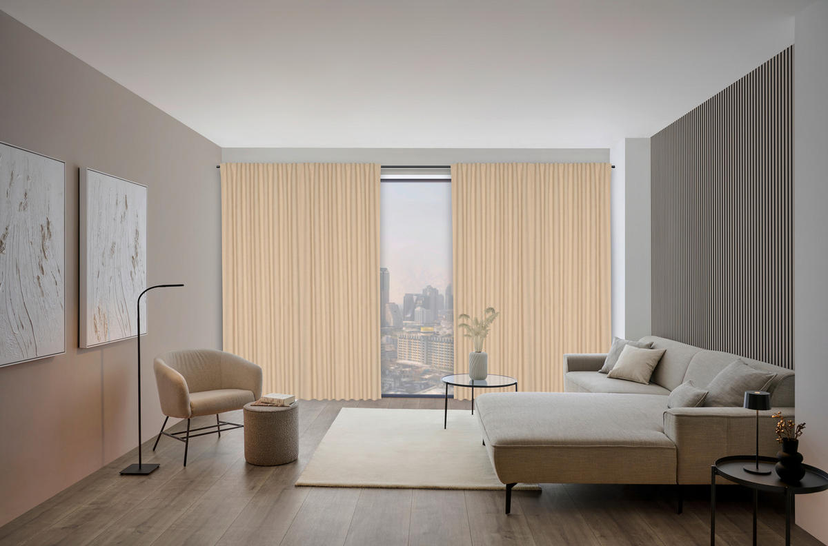 FERTIGVORHANG  Verdunkelung  135/245 cm   - Beige/Sahara, KONVENTIONELL, Textil (135/245cm) - Dieter Knoll