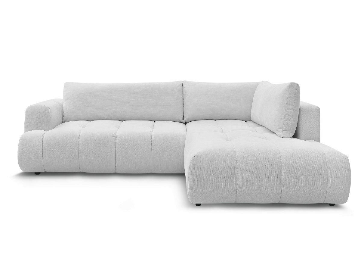 ECKSCHLAFSOFA FUJI Leinenoptik Hellgrau  inkl.  - Hellgrau/Schwarz, MODERN, Kunststoff/Textil (282/204cm)