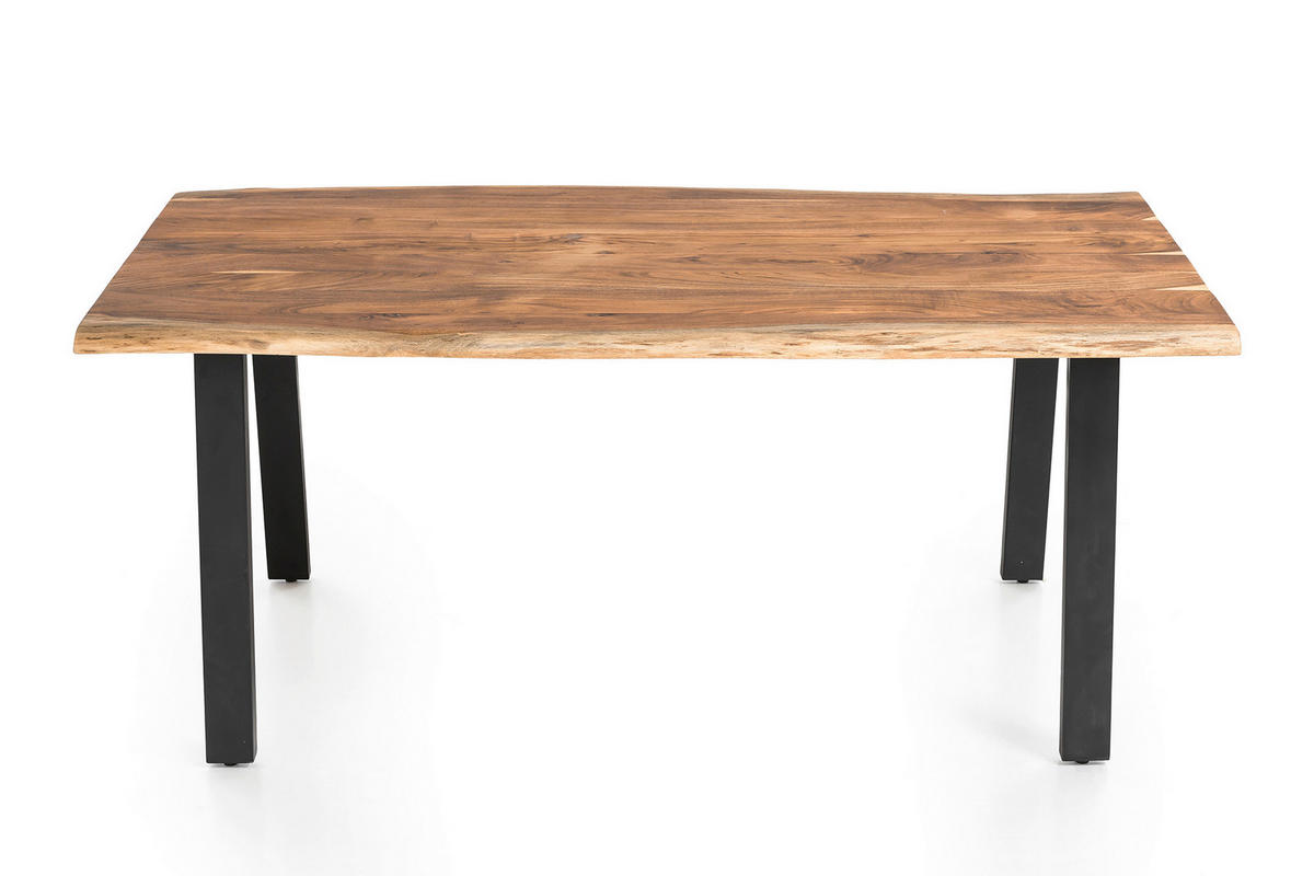 ESSTISCH in Holz 140/80/76,5 cm  - Schwarz/Naturfarben, MODERN, Holz/Metall (140/80/76,5cm) - Livetastic