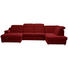 WOHNLANDSCHAFT in Textil Rot - Chromfarben/Rot, Design, Kunststoff/Textil (193/363/223cm) - Welnova WOHNLANDSCHAFT in Textil Rot - Chromfarben/Rot, Design, Kunststoff/Textil (193/363/223cm) - Welnova