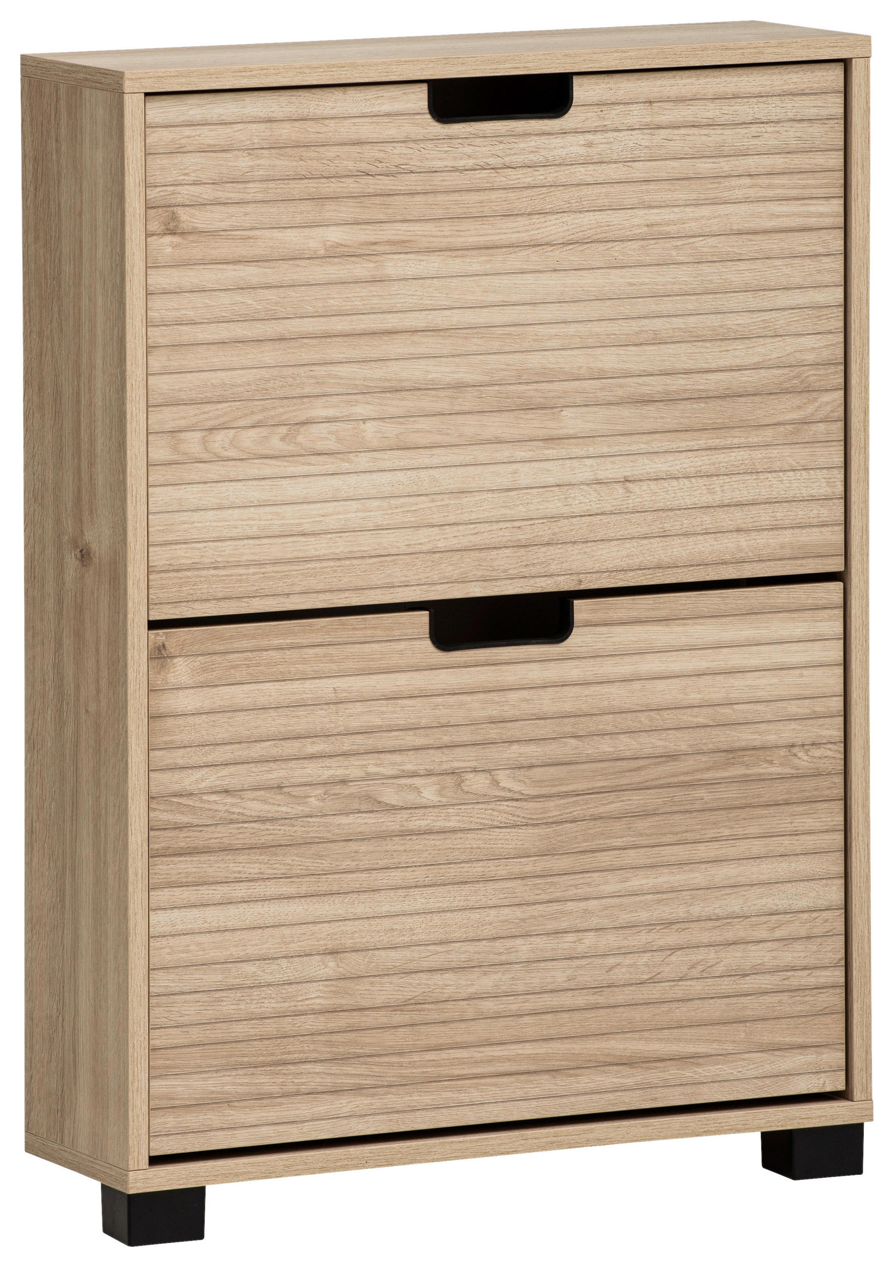 SCHUHKIPPER - Schwarz/Eiche Artisan, Design, Holzwerkstoff/Kunststoff (59,8/85,2/19,55cm) - MID.YOU