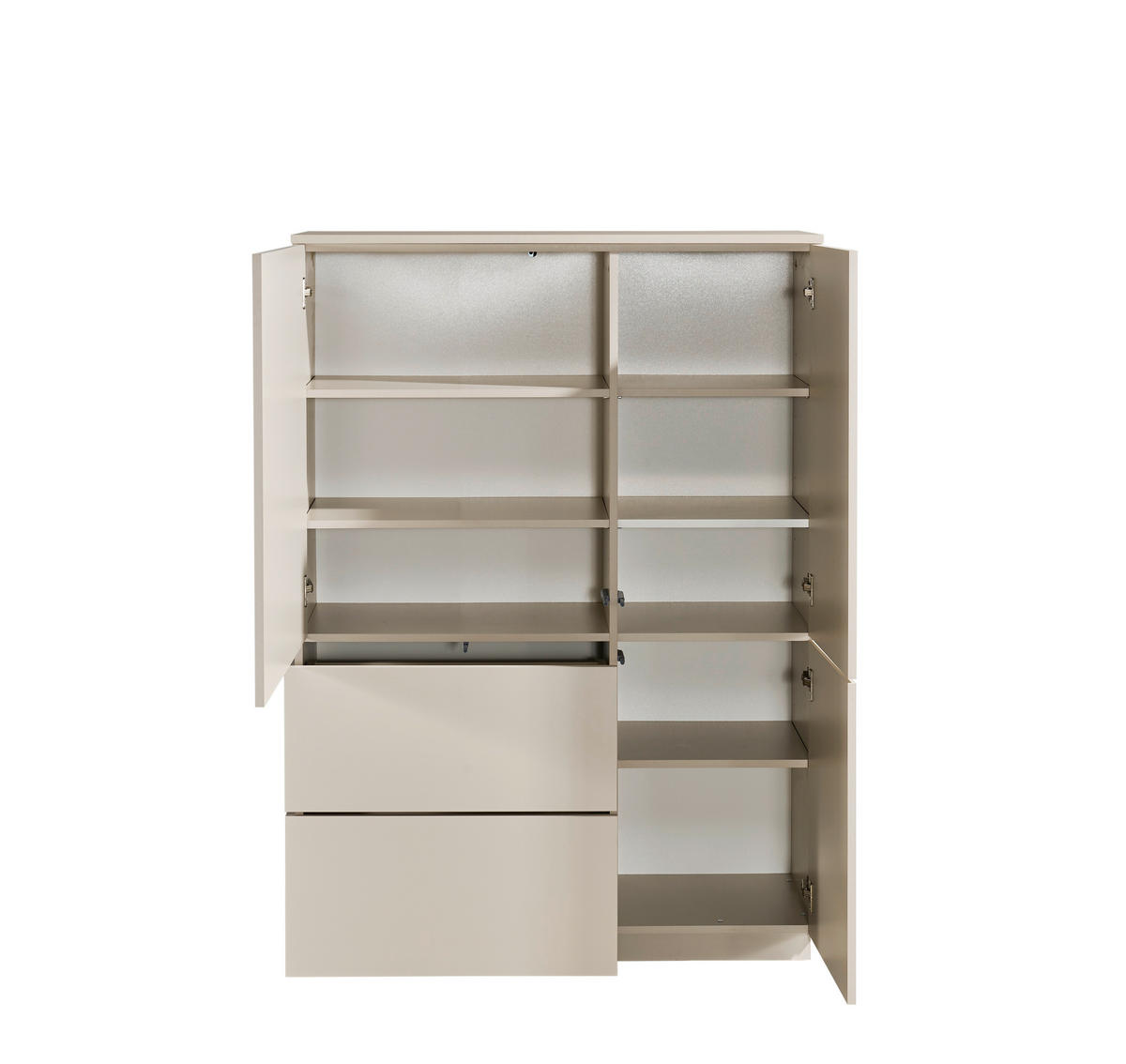 HIGHBOARD  103/142/38 cm 2 Schublade(n)  - Kaschmir, Design, Holzwerkstoff (103/142/38cm) - MID.YOU