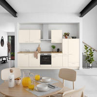 KÜCHENBLOCK Touch 330 cm  in Eichefarben, Magnolie  - Eichefarben/Magnolie, MODERN, Holzwerkstoff/Metall (330cm) - Nobilia
