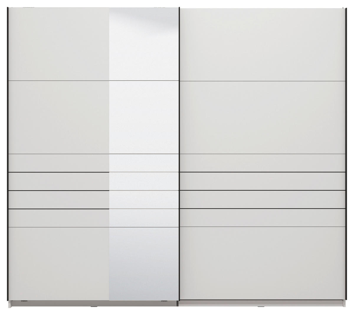 SKRIŇA S POS. DVER. – HOR.VED, 245/217,5/61 cm - čierna/biela, Basics, kov/kompozitné drevo (245/217,5/61cm) - Xora