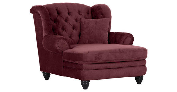 XXL-SESSEL - Bordeaux/Schwarz, Design, Holz/Textil (127/106/149cm) - Landscape