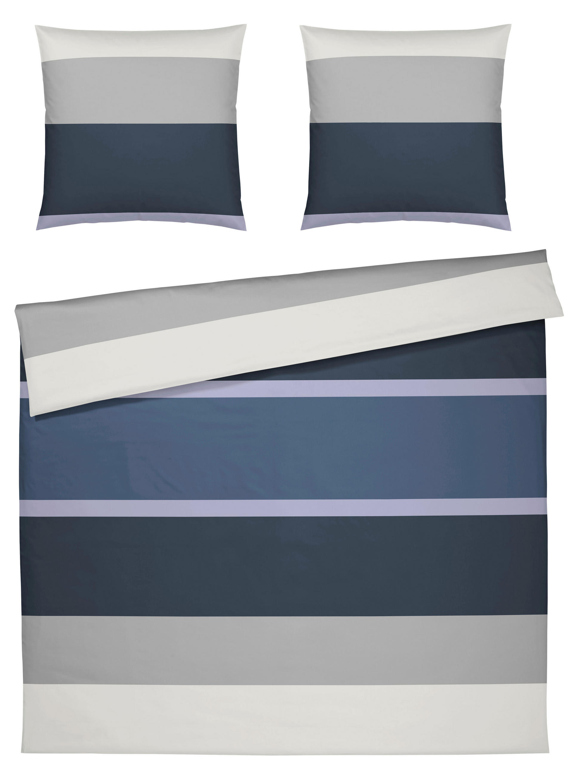 BETTWÄSCHE Mood Makosatin 200/200 cm  - Blau, KONVENTIONELL, Textil (200/200cm) - Joop!