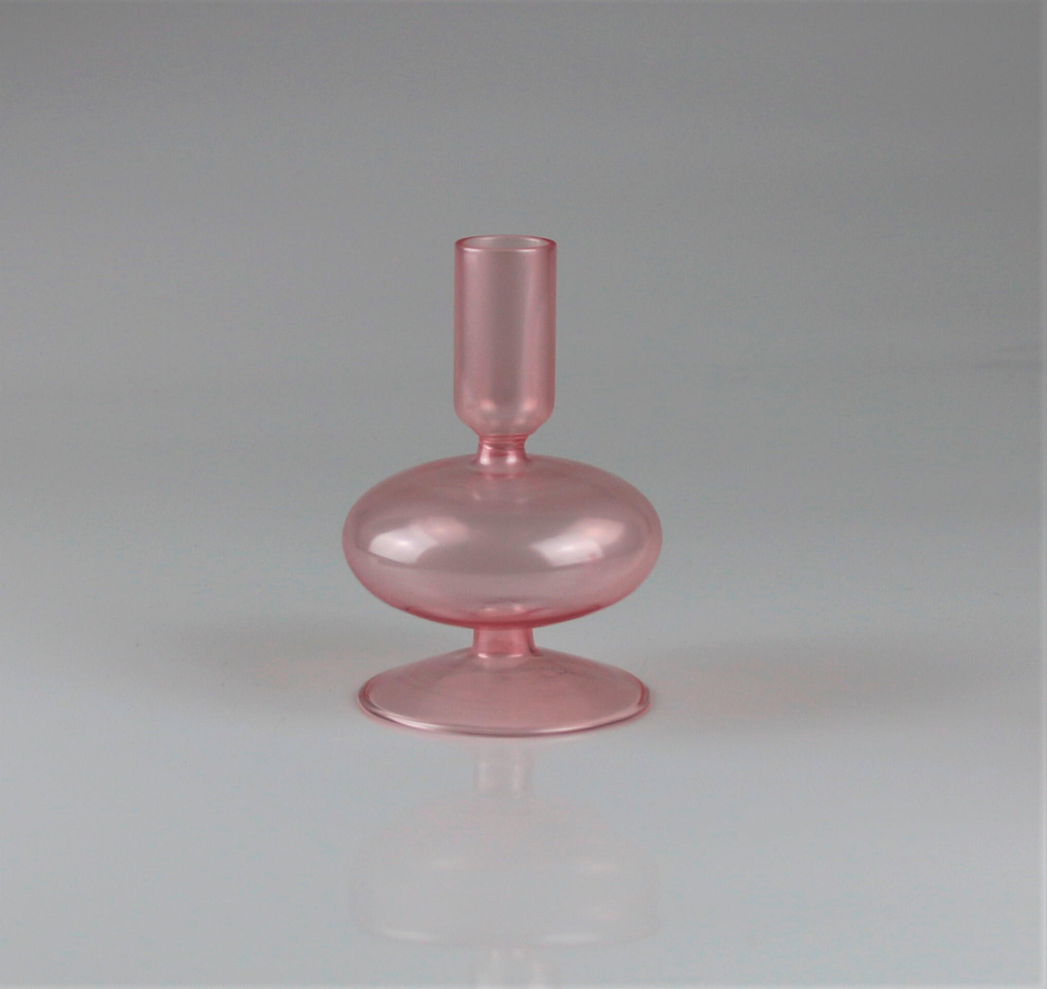 KERZENHALTER - Rosa, Basics, Glas (8/8/13cm)