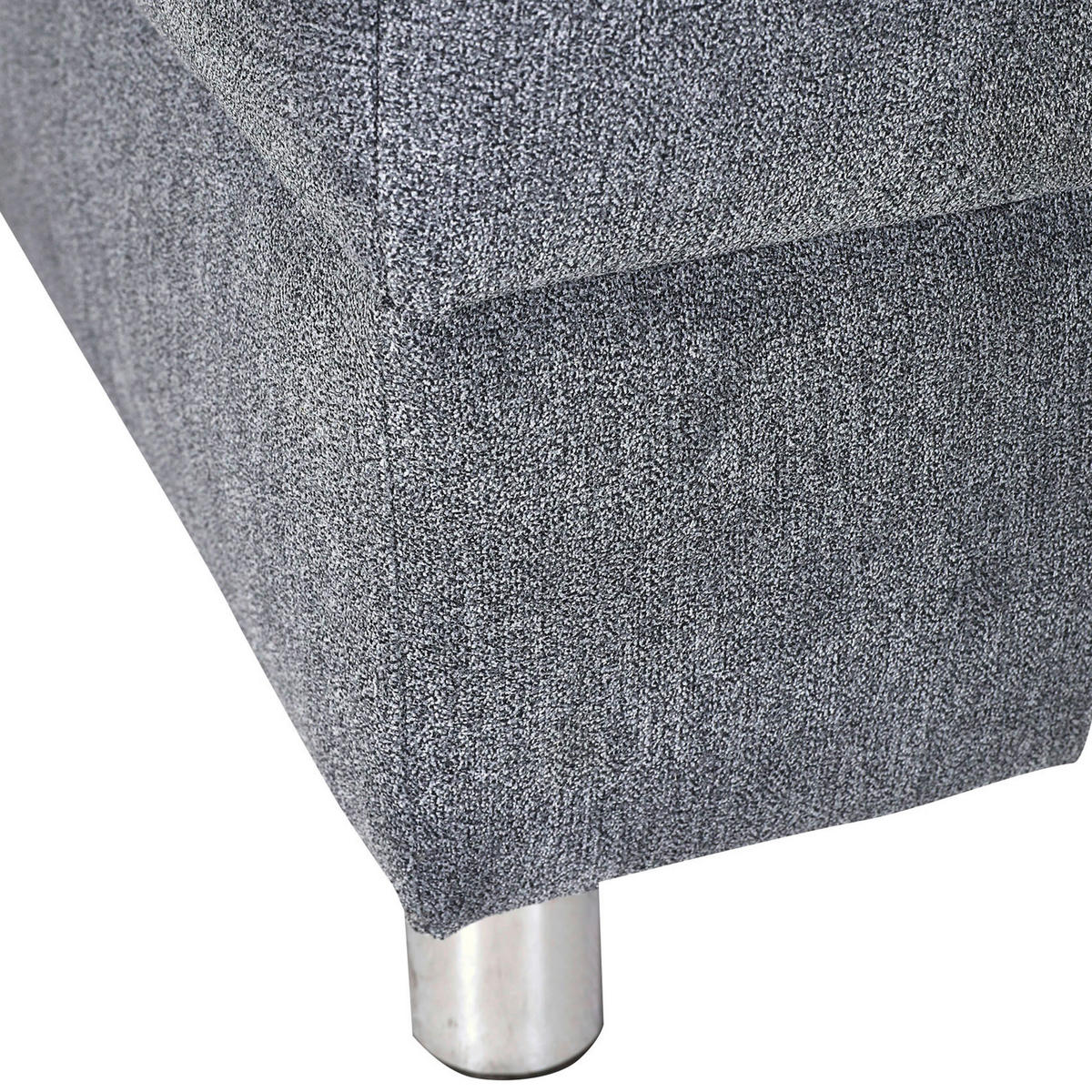 HÖRNSOFFA i flatväv mörkgrå  - mörkgrå/kromfärg, Design, textil/plast (190/245cm) - MID.YOU