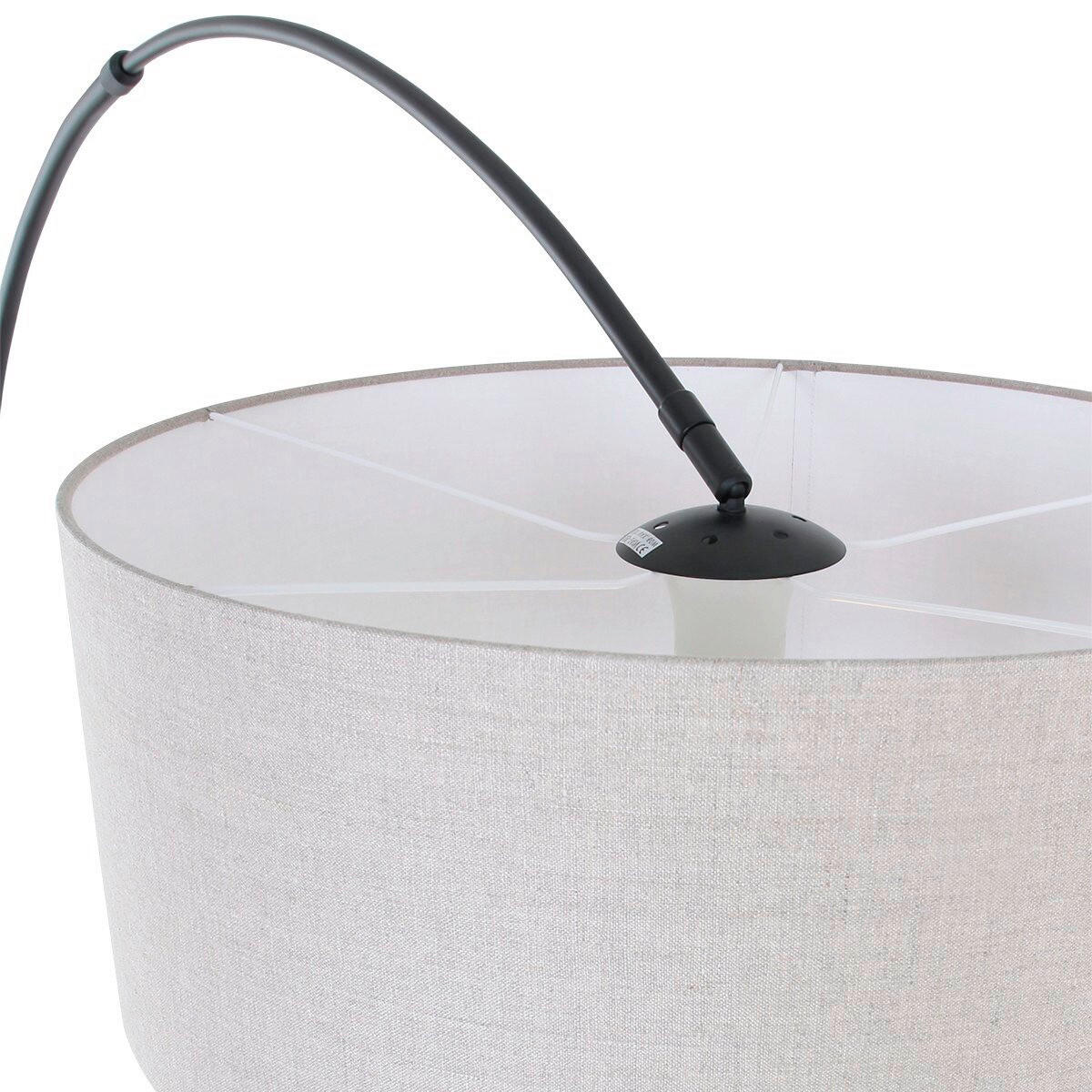 STEHLEUCHTE SPARKLED LIGHT 50/240/230 cm  - Schwarz/Grau, Trend, Textil/Metall (50/240/230cm)