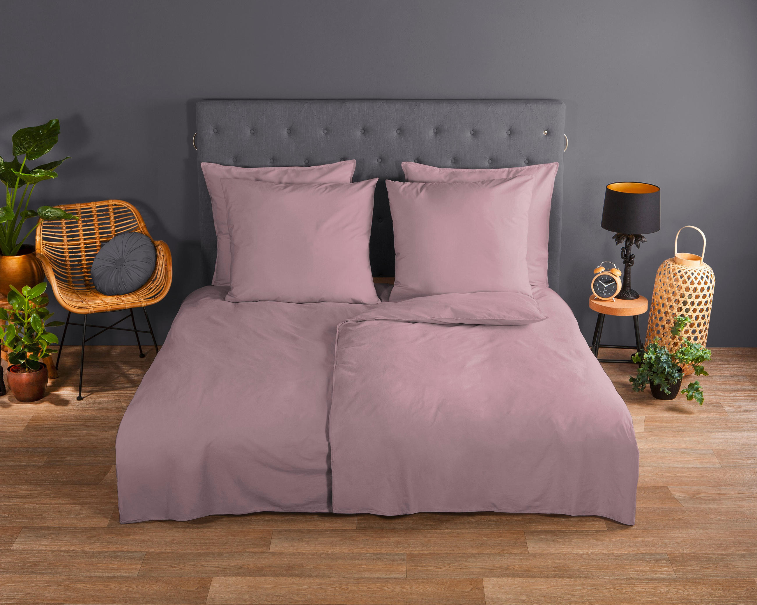 BETTWÄSCHE Uni Soft Pink Renforcé 135/200 cm  - Hellrosa, Basics, Textil (135/200cm)