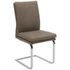 SCHWINGSTUHL  in Stahl Mikrofaser  - Chromfarben/Beige, Design, Textil/Metall (47/100/64cm) - Novel