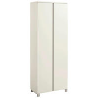 GARDEROBENSCHRANK  in 70/193/37 cm  - Silberfarben/Weiß, Design, Holzwerkstoff (70/193/37cm)