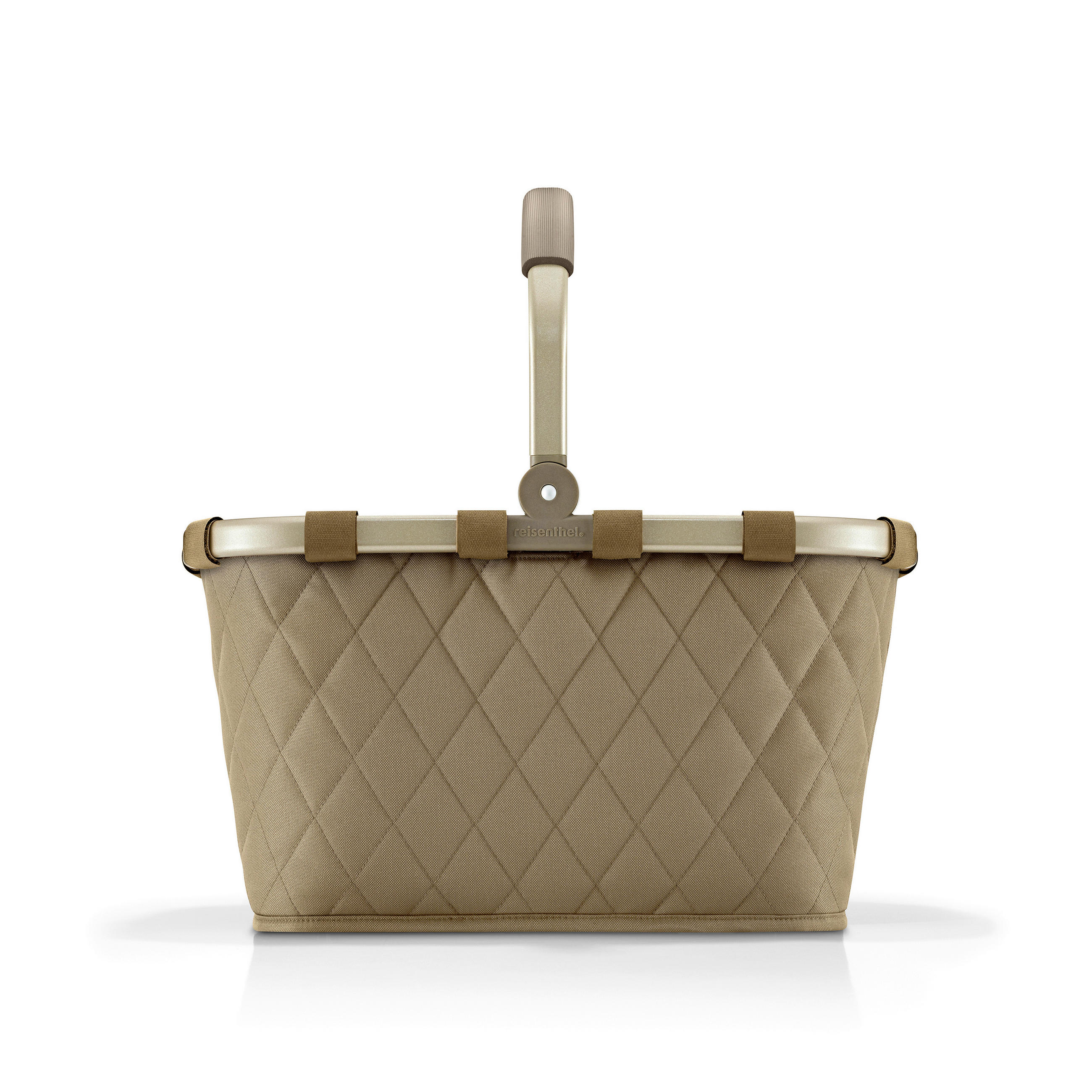 EINKAUFSKORB Rhombus Olive 22 L  - Schwarz/Olivgrün, Basics, Textil (49/29/28cm) - Reisenthel