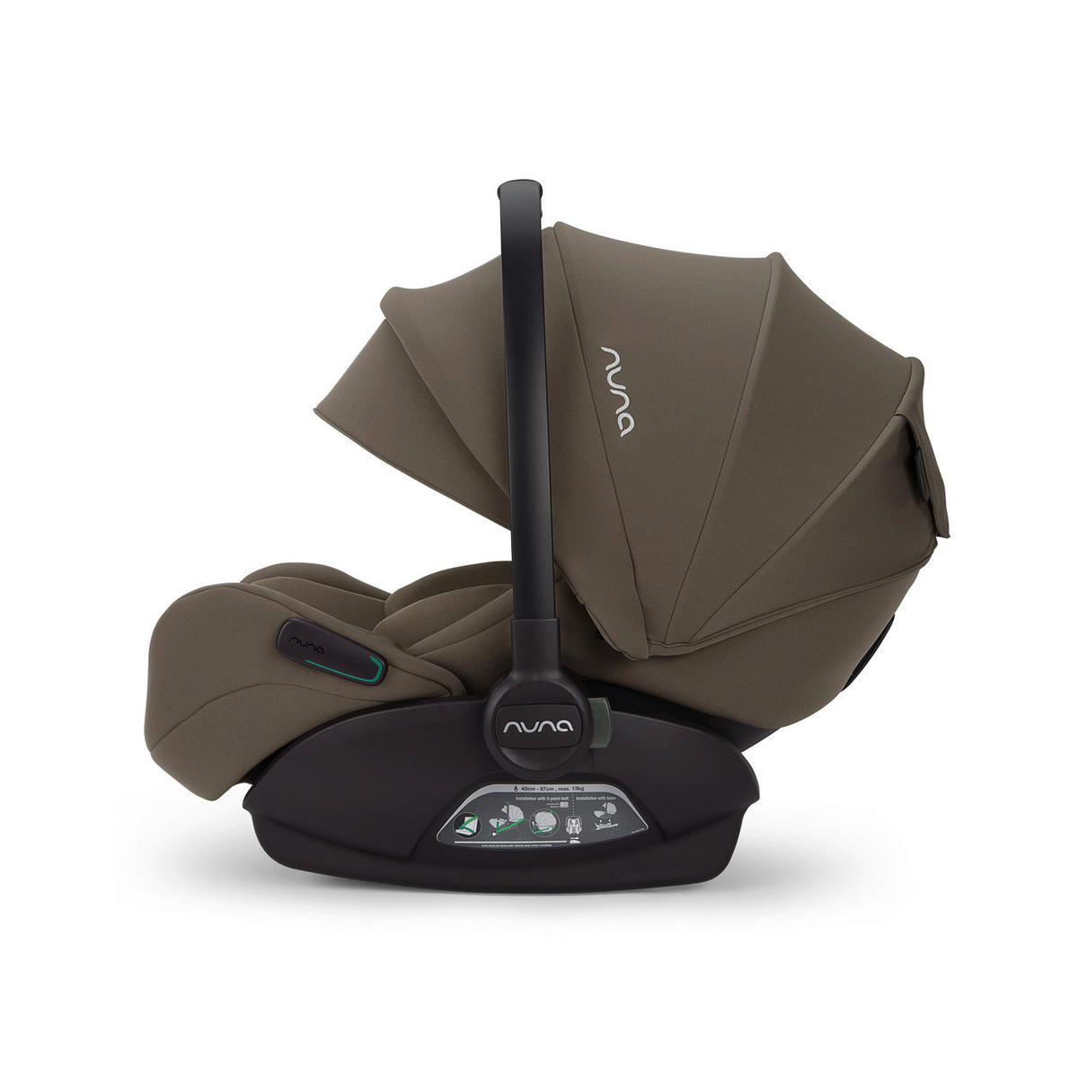 BABYSCHALE Arra flex  - Graugrün, Basics, Kunststoff/Textil (70/43/58cm) - Nuna