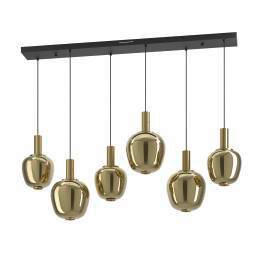 ZÁVĚSNÉ SVÍTIDLO,  34/150/145 cm - zlatohnědá, Basics, kov/sklo (34/150/145cm)