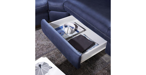 WOHNLANDSCHAFT in Leder Anthrazit - Anthrazit/Alufarben, Design, Leder/Metall (242/271cm) - Cantus